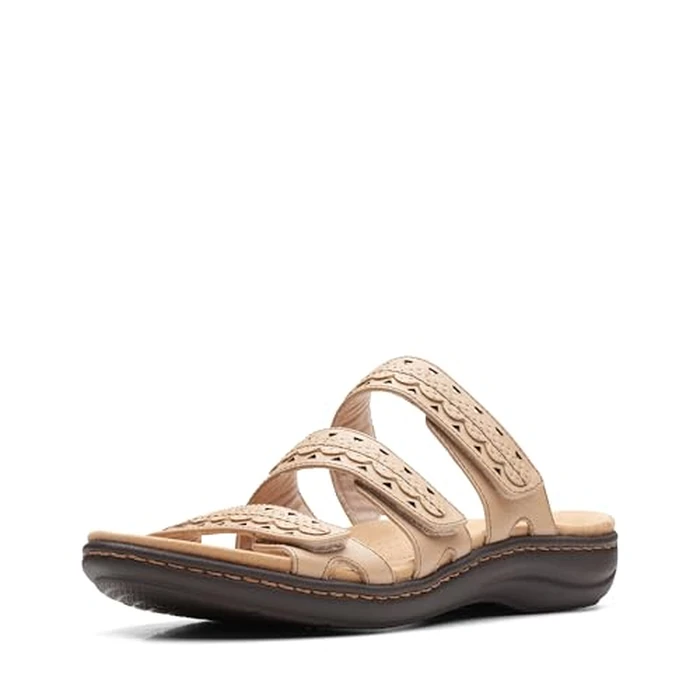 Clarks Womens Laurieann Cove Flat Sandal, Beige Beige Beige Beige Sand Leath, 9 US by Clarks - Used - Like New condition