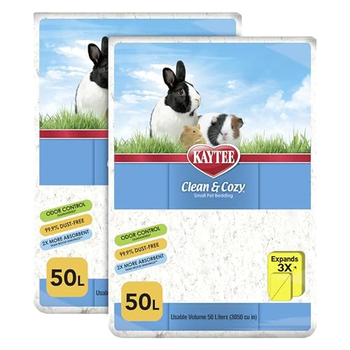 Kaytee Clean & Cozy White Paper Bedding, Made for Small Animals, 100 Liters, Pack of 2 by Kaytee - Used - Like New condition - US$27.60