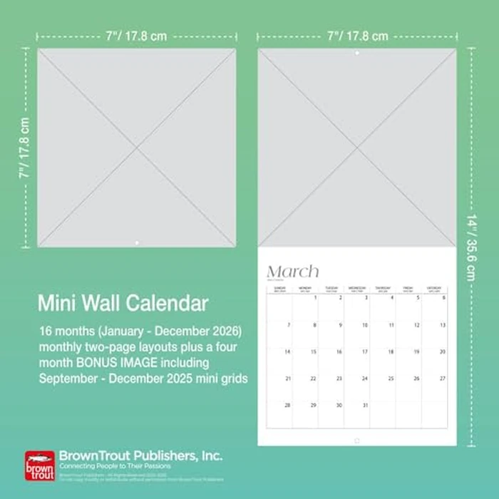 French Bulldogs | 2026 7 x 14 Inch (Hanging) Monthly Mini Wall Calendar | BrownTrout | Animals Dog Breeds by BrownTrout Publishers Ltd. - Image 4