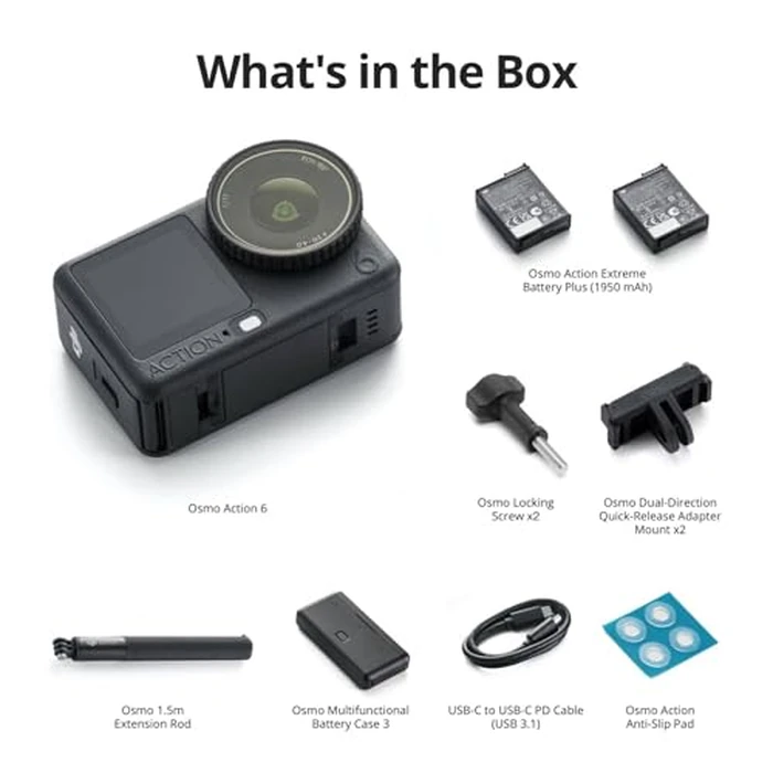 DJI Osmo Action 6 Enhanced Combo, Action Camera with 1/1.1″ Square Sensor, Variable Aperture of f/2.0-f/4.0, Extended Battery Life with 2 Batteries, Action Camera 8K for Extended Outdoor Filming by DJI - Image 9