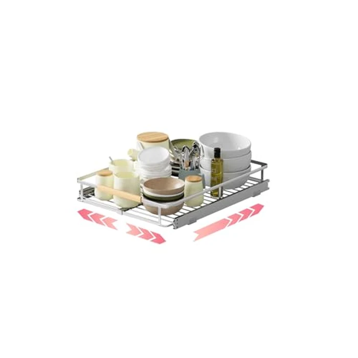 taiheis Bottom Mount Pull Out Cabinet Organizer,Expandable Pull Out Drawers for Kitchen Cabinets,(10.2~16.4" W x 22.5")1Pcs Slide Out Drawers by taiheis - Used - Good condition