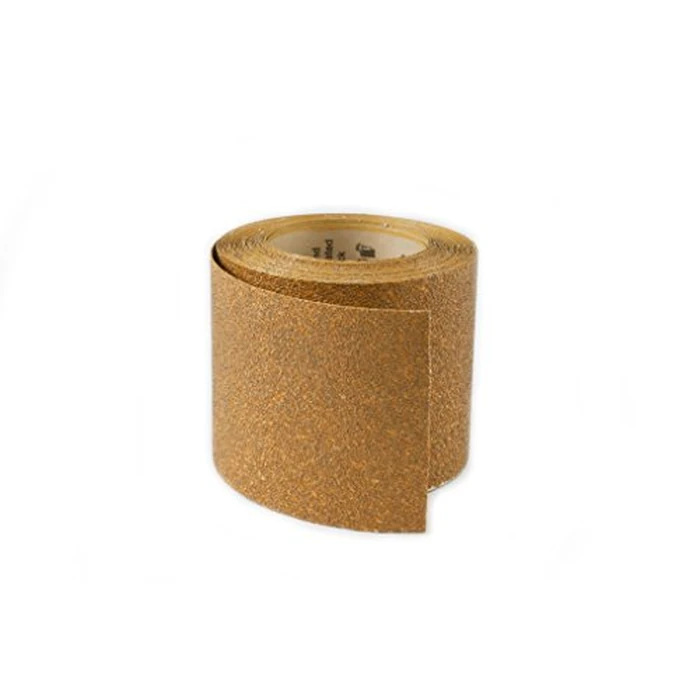 Karebac RHW40 PSA Stick-On 40 Grit Gold Heavyweight E-Weight Aluminum Oxide Sandpaper Roll, 4-1/2" x 10 yd by Karebac - Used - Like New condition - US$11.32