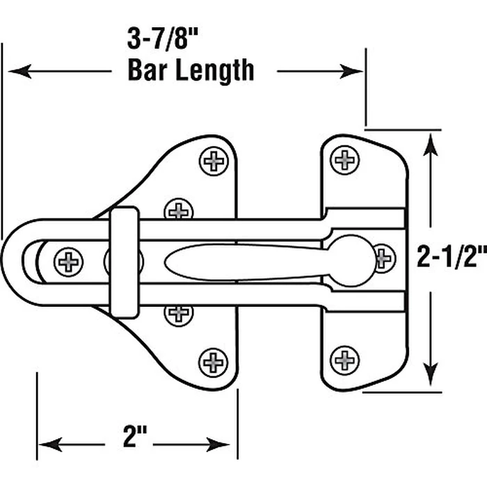 Prime-Line U 11316 Swing Bar Door Guard With High Security Auxiliary Lock, Satin Nickel Finish (Single Pack) by Defender Security - Image 2