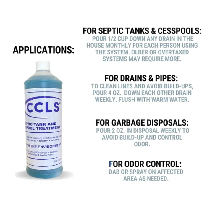 CCLS Septic Tank and Cesspool Treatment Additive/Organic Enzyme Producing Bacteria/Non-Toxic/Non-Hazardous/Non-Corrosive (6-Quarts) by ccls - Image 2
