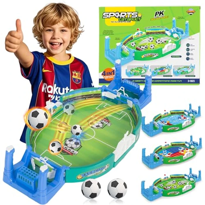 Mini Foosball Table Soccer Game for Kids, Football Table Interactive Game with 3 Modes (Soccer/Points Race/Ice Hockey) - Indoor Outdoor Sports Gift Toys for Ages 3-12 Boys Girls by PowerKing - Image 9