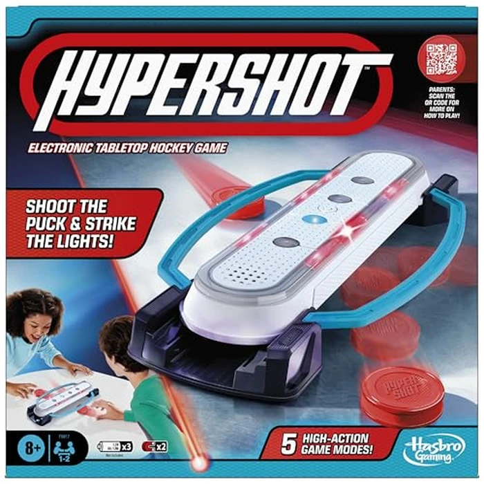 Hasbro Gaming Hypershot Electronic Tabletop Hockey Game | 5 Games in 1 | Music, Lights, and Sounds | Ages 8 and Up | for 1 to 2 Players | Kids Board Games by Hasbro Gaming - Image 1