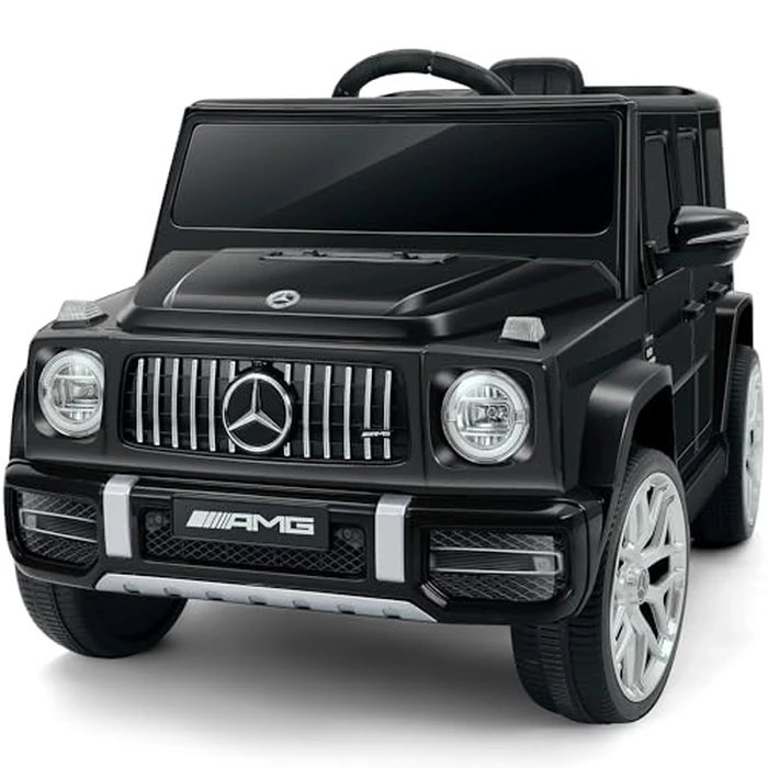 ELEMARA Licensed Mercedes-Benz AMG G63 Ride on Toys,12V Ride on Car with Remote Control,Rechargeable Battery,Flickering Lights/LED Lights, Bluetooth,Music & Horn, Soft Start, Low Battery Prompt,Black by ELEMARA - Used - Like New condition - US$149.26