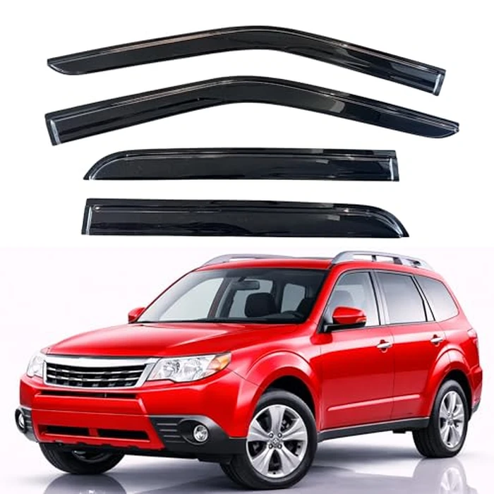 KPY Rain Guards Fit for 2009-2013 Subaru Forester, Out-Channel Window Visors Vent Wind Deflectors 4PC, Car Accessories for 09-13 Forester by KPY - Image 1