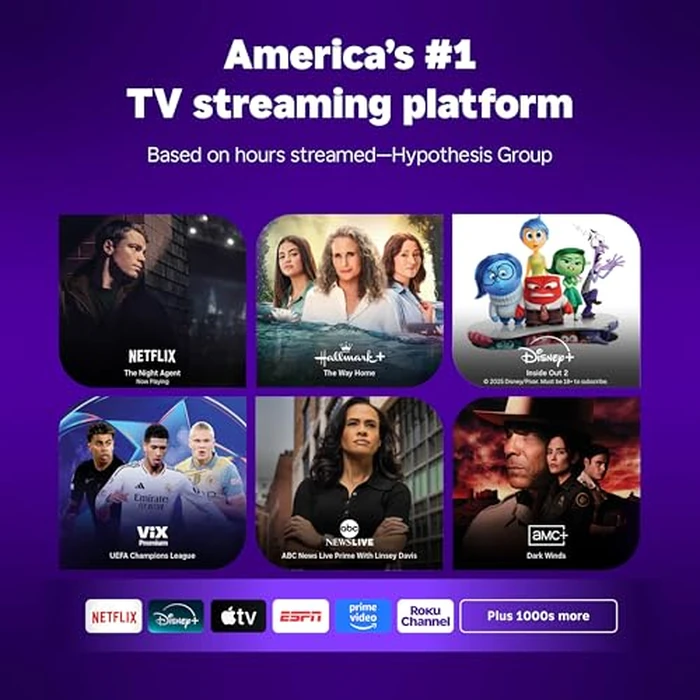 Roku Smart TV 2026 - 55-Inch Select Series, 4K QLED TV - Roku TV with Voice Remote - Flat Screen QLED Television with Wi-Fi for Streaming Live Local News, Sports, & Movies - Bluetooth Headphone Mode by Roku - Image 2