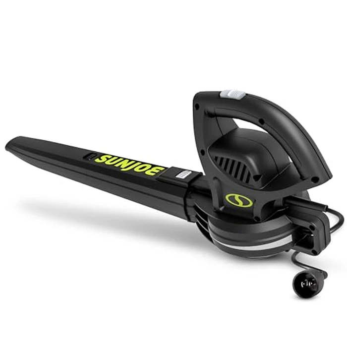 Sun Joe SBJ597E All-Purpose Electric Leaf Blower, 6-Amp Motor, 155 MPH, 260 CFM, Black - Lightweight & Compact, One-Hand Operation for Yards, Porches, Patios, Walkways, Decks, Garage & Light Snow by Sun Joe - Image 1