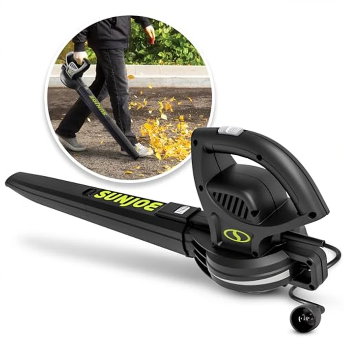 Sun Joe SBJ597E All-Purpose Electric Leaf Blower, 6-Amp Motor, 155 MPH, 260 CFM, Black - Lightweight & Compact, One-Hand Operation for Yards, Porches, Patios, Walkways, Decks, Garage & Light Snow by Sun Joe - Image 2