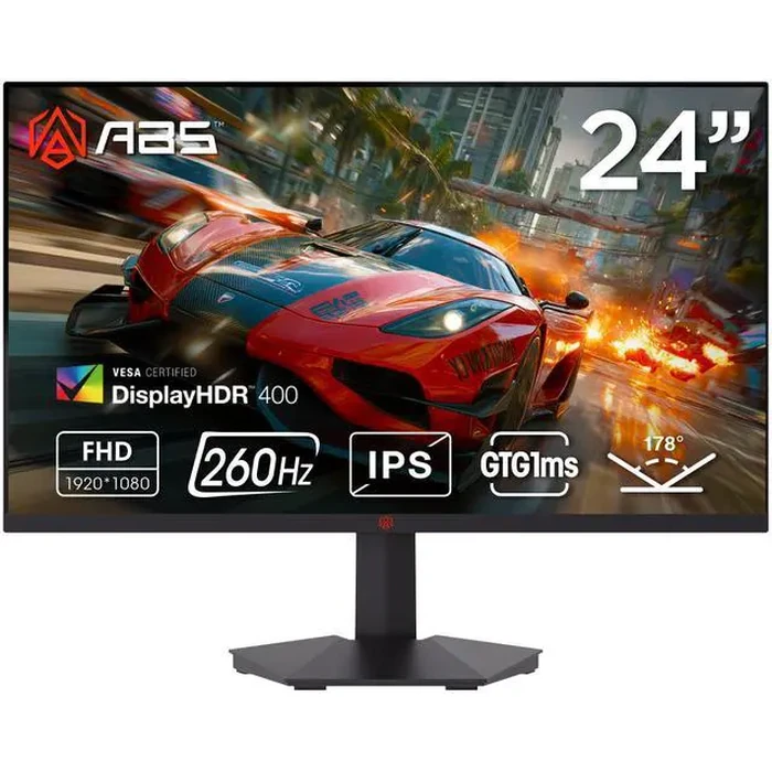 ABS 24"(23.8" viewable) Full HD 1080P 260Hz Fast IPS with AMD FreeSync 1ms HDR400 Anti-Glare Low Blue Light HDMI DisplayPort VESA Mount Gaming by ABS - Image 2