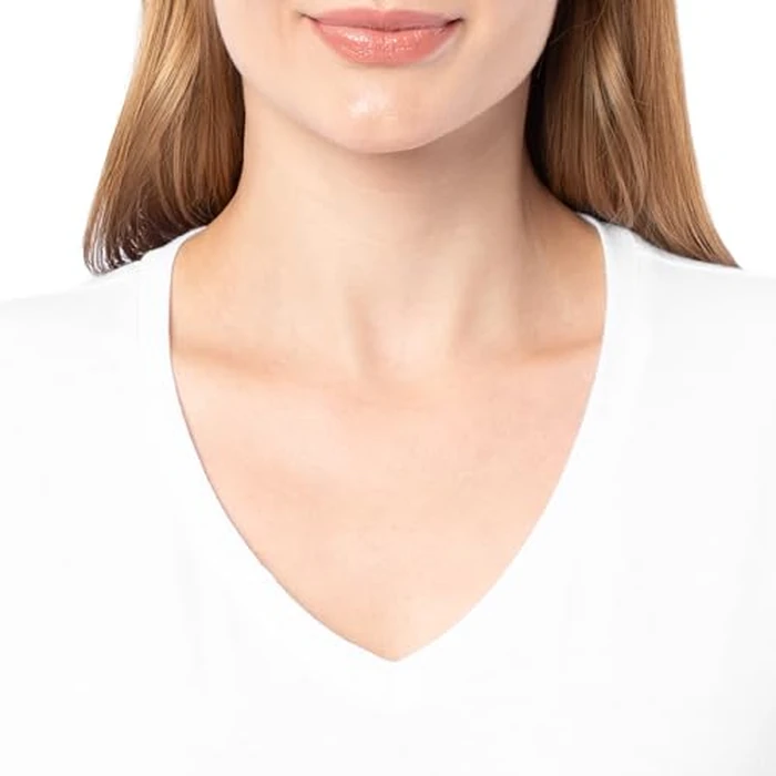 Fruit of The Loom Women's Short Sleeve V-Neck T-Shirt, 2 Pack, White/White, Medium by Fruit of the Loom - Image 3