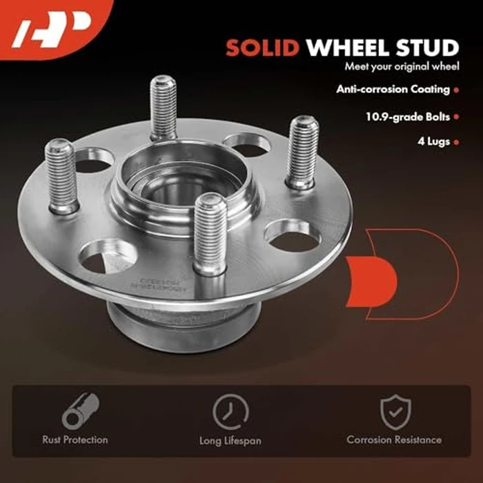 A-Premium 2 x Rear Wheel Bearing and Hub Assembly with 4-Lug Compatible with Honda Fit 2007-2014, Insight 2010-2014 by A-premium - Image 5