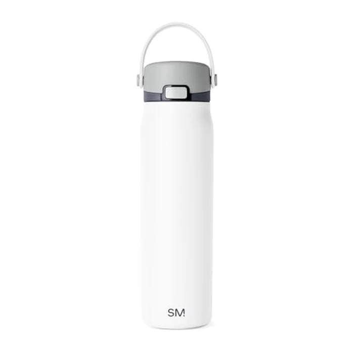 Simple Modern Mesa Sport Water Bottle with Covered Chug Lid | 30oz Cup Holder Friendly Insulated Stainless Steel Bottle for Gym, Sports and Travel | Polar Bear by Simple Modern - Used - Like New condition - CA$25.09