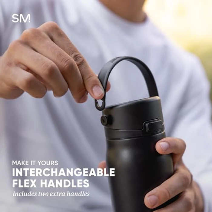 Simple Modern Mesa Sport Water Bottle with Covered Chug Lid | 30oz Cup Holder Friendly Insulated Stainless Steel Bottle for Gym, Sports and Travel | Polar Bear by Simple Modern - Image 6