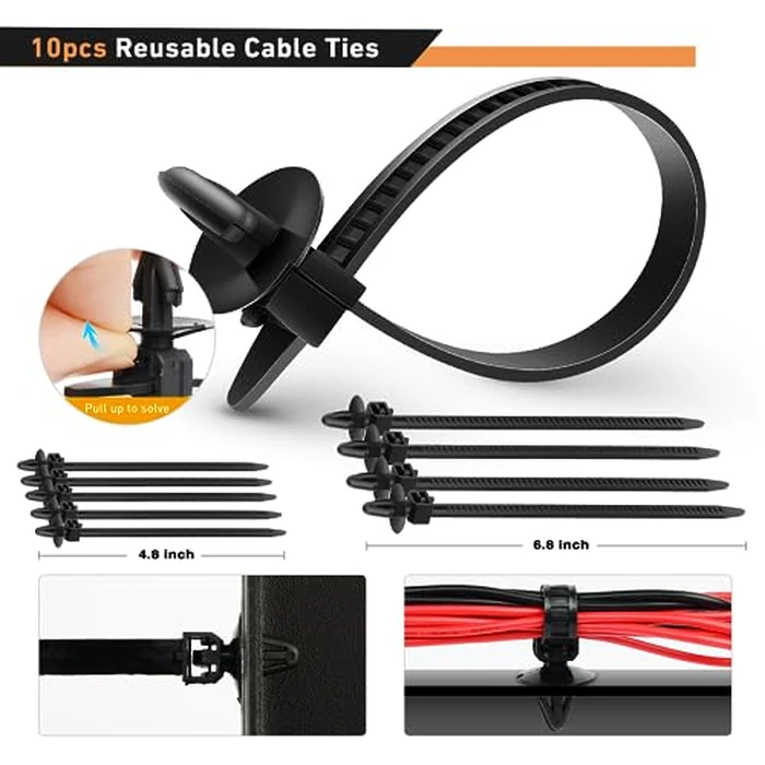 GOOACC 935Pcs Car Push Retainer Clips & Auto Fasteners Assortment -26 Most Popular Sizes Nylon Bumper Fender Rivets with 10 Cable Ties and Fasteners Remover for GM Ford Toyota Honda Chrysler by GOOACC - Image 4