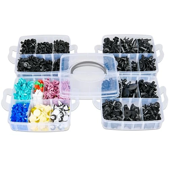 GOOACC 935Pcs Car Push Retainer Clips & Auto Fasteners Assortment -26 Most Popular Sizes Nylon Bumper Fender Rivets with 10 Cable Ties and Fasteners Remover for GM Ford Toyota Honda Chrysler by GOOACC - Image 6