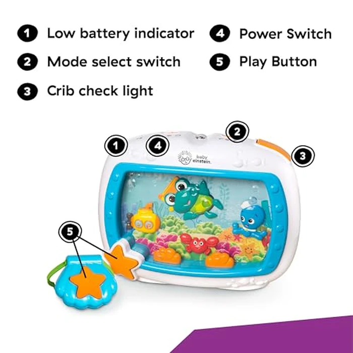Baby Einstein Sea Dreams Soother Musical Crib Toy and Sound Machine, Newborn and up by Baby Einstein - Image 8