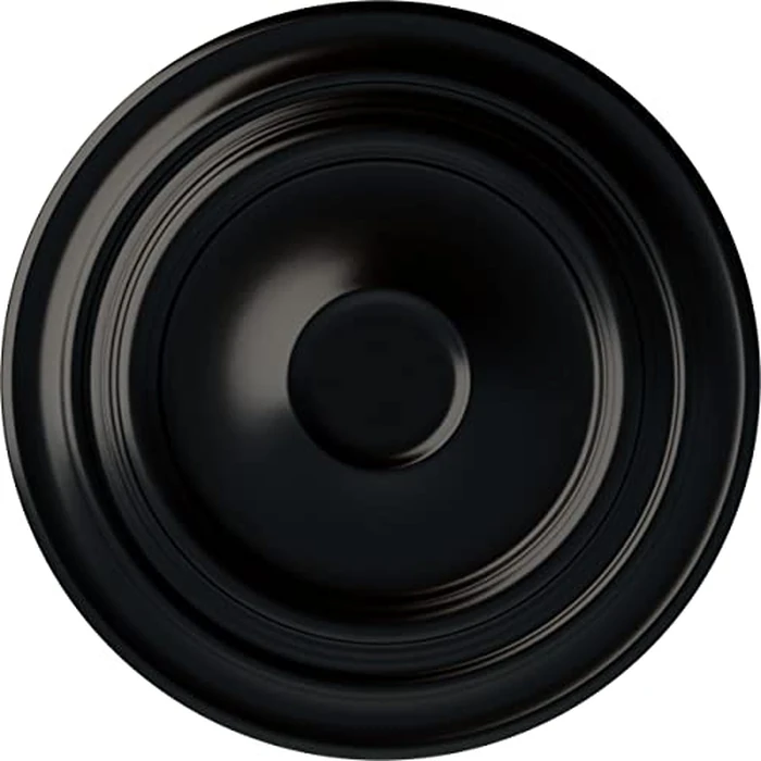 Ekena Millwork CM32GIBLF Giana Ceiling Medallion, Jet Black, 32 5/8"OD x 1 1/2"P by Ekena Millwork - Used - Very Good condition - US$65.03