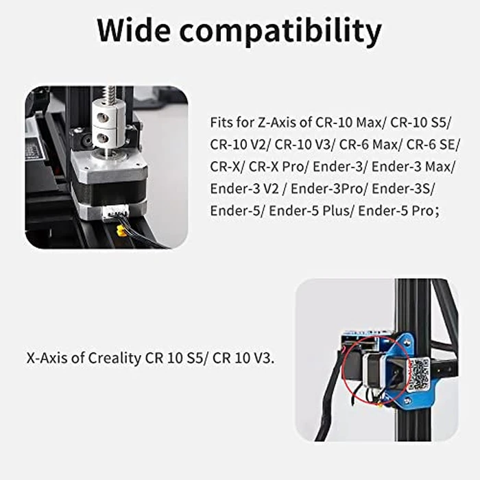 Creality Official 42-34(Z) Stepper Motor, 3D Printer Z-Axis Stepping Motor 2 Phase 0.8A 1.8 Degree 0.4 N.M, Compatible with CR-10 Series Ender-5 Series and Ender-3 Series Z-axis by Creality - Image 2