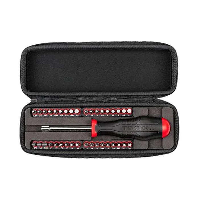 TEKTON 1/4 Inch Bit Driver and Bit Set with Case, 37-Piece | DBH93101 by TEKTON - Used - Very Good condition