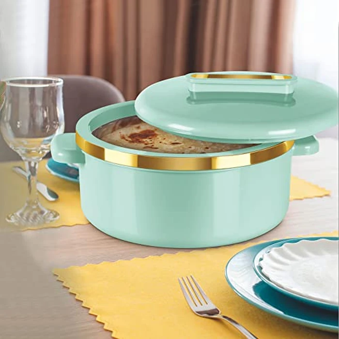 Milton Curve Regular Inner Stainless Steel Casserole Set of 3 (840 ml, 1300 ml, 1880 ml), Light Green | BPA Free | Food Grade | Easy to Carry | Easy to Store | Chapati | Roti | Curd Maker by MILTON - Image 6