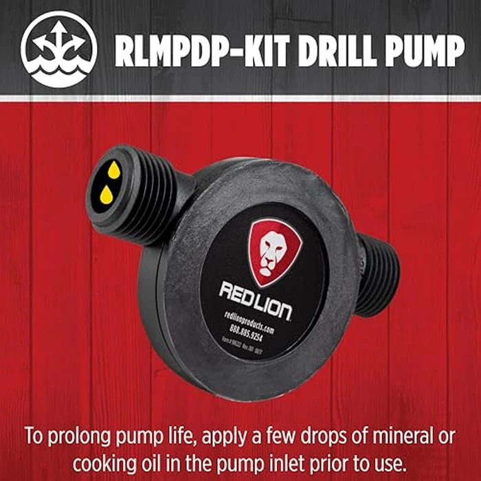 Red Lion RLMPDP-KIT, 154 GPH Drill Powered Transfer Pump with 32-inch Length of Garden Hose, 1/4-inch O.D. Tubing, and Adapter, Black, 14942022 by Red Lion - Image 8