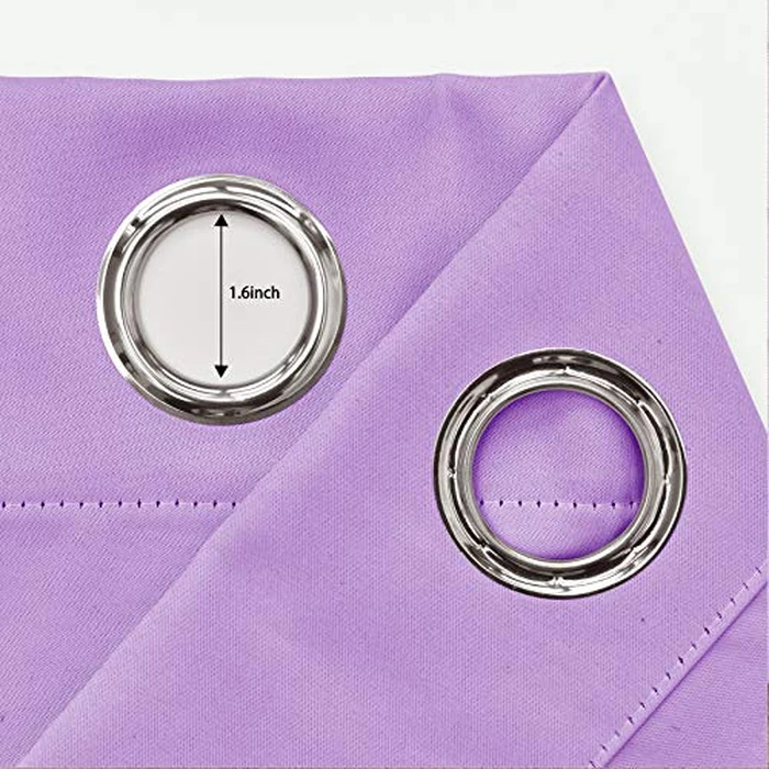 Kitchen Tier Curtains 30 inch Room Darkening Kitchen Tiers Bathroom Short Curtain Triple Weave Small Cafe Curtains Half Window Treatment Set 2 Panels Grommet Top 30" Lilac by UPOPO - Image 4