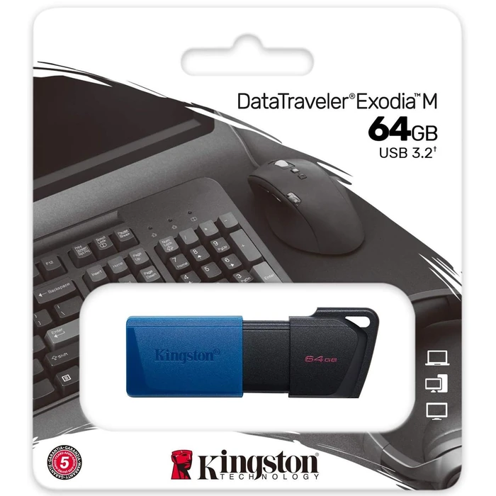 Kingston Data Traveler Exodia M USB Flash Drive 64GB - 64GB - Blue by Kingston - Image 3