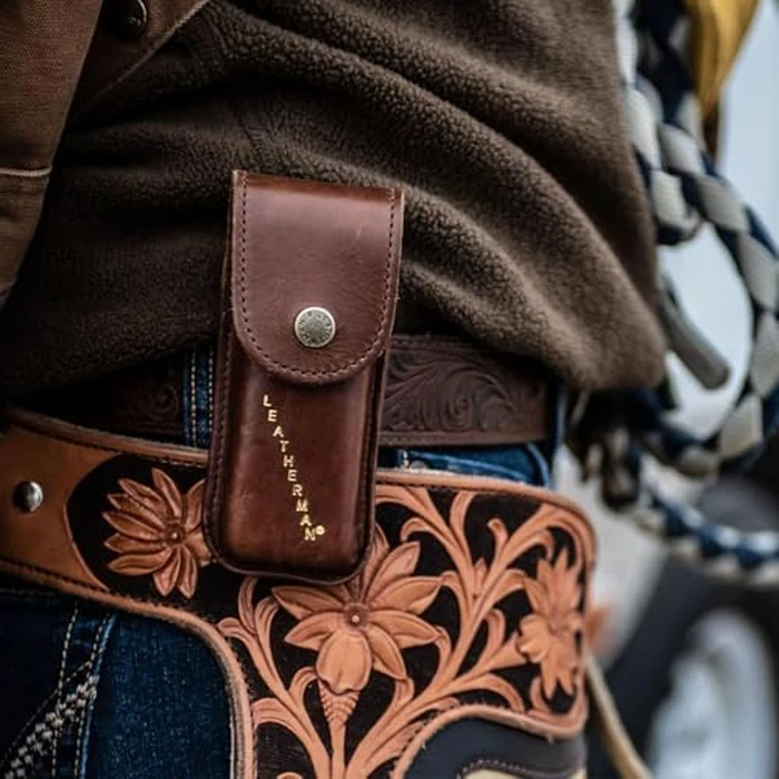 LEATHERMAN, Heritage Leather Snap Sheath for Multi-Tools, Brown, Large by Leatherman - Image 4