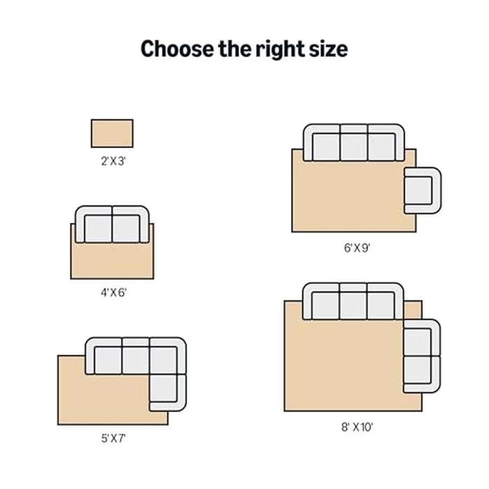 Amazon Basics Indoor Area Rug, 3D Bubble Washable Home Decor Carpet for Living Room, Bedroom, 5' W x 7' L, Beige by Amazon Basics - Image 5