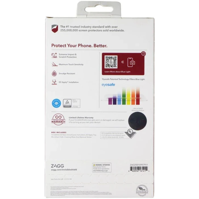 ZAGG InvisibleShield Glass VisionGuard Screen Protector for Motorola Moto G Stylus 5G (2022) - Clear by ZAGG - Image 2