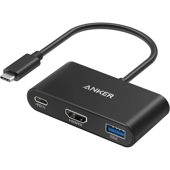 Anker PowerExpand 3-in-1 USB-C PD Multi-Function Hub with 4K HDMI - Black by Anker - Refurbished - Excellent condition