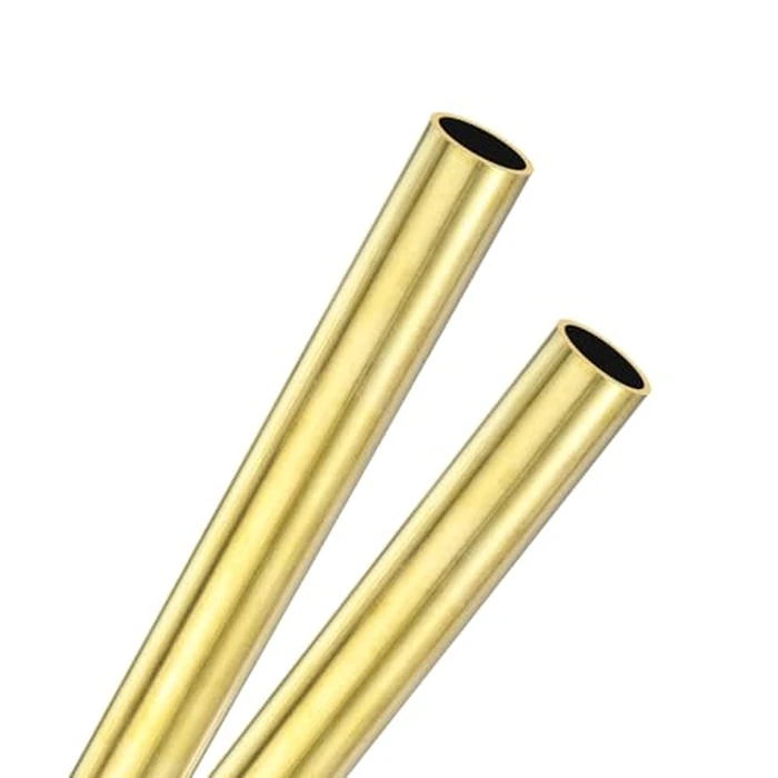 M METERXITY 2-Pack 200mm Brass Round Tube, 12mm OD 1mm Wall Thickness H62 Brass Seamless Tubing for Construction/Machining/DIY Crafting, Metal Straight Pipe [0.47x0.04x7.87IN] by M METERXITY - Used - Very Good condition