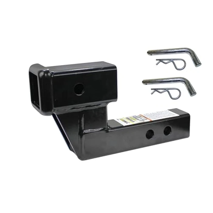 MaxxHaul 50908 Trailer Hitch Riser for 2 Inch Receiver with 4 Inch Rise & Drop with Solid Shaft, with 2 Pack Hitch Pins by MAXXHAUL - Used - Acceptable condition - CA$28.09