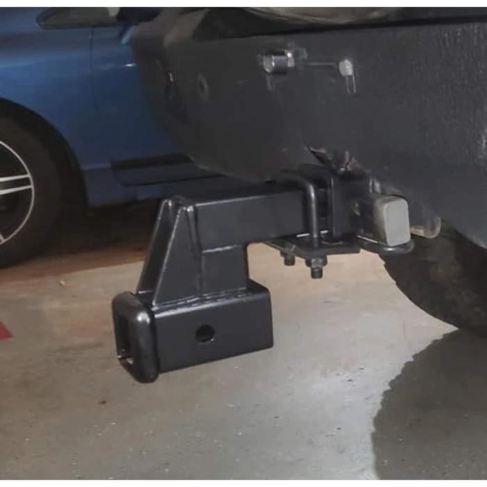 MaxxHaul 50908 Trailer Hitch Riser for 2 Inch Receiver with 4 Inch Rise & Drop with Solid Shaft, with 2 Pack Hitch Pins by MAXXHAUL - Image 3