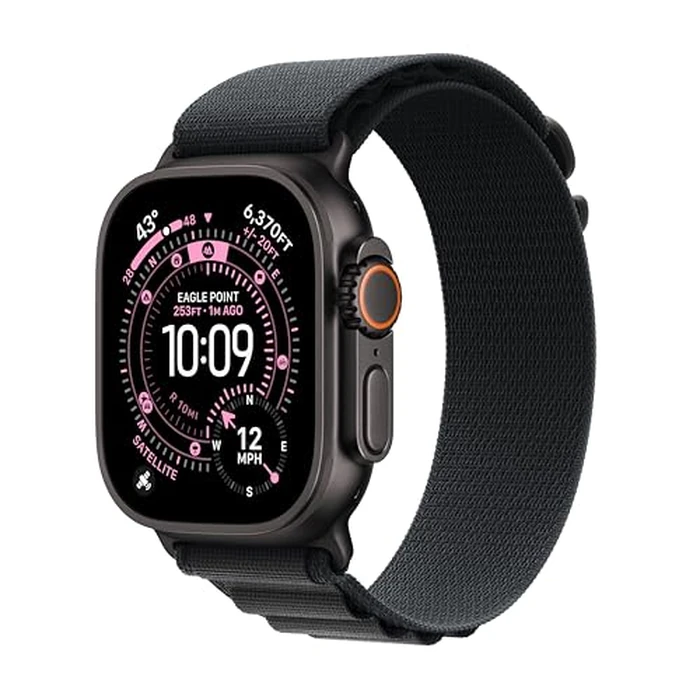 Apple Watch Ultra 3 [GPS + Cellular 49mm] Running & Multisport Smartwatch w/Rugged Titanium Case w/Black Alpine Loop - L. Satellite Communications, Advanced Health & Fitness Tracking by Apple - Used - Like New condition - US$714.78