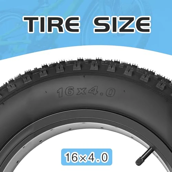ZUKKA 16/18/20 x 4.0 E-Bike Tire Fat Tire High Performance Replacement Folding Mountain Bike Tire High-Density Bike Tires for E Bikes by ZUKKA - Image 2