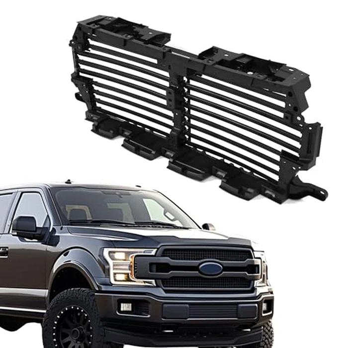 HECASA Front Radiator Shutter Compatible with 2018-2020 Ford F150 Active Grille Shutter Upper Radiator Grille Air Shutter Control Actuator Motor Assembly Replacement for JL3Z8475D(Will Not Fit Raptor) by HECASA - Image 1