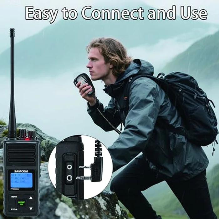 SAMCOM Microphone Handheld Heavy Speaker SCSP05 Radio Mic IP67 Waterproof Speaker Mic 2 Pin with 3.5mm Audio Earphone Jack for FPCN30A FPCN10A FWCN30A 1Pack by SAMCOM - Image 5