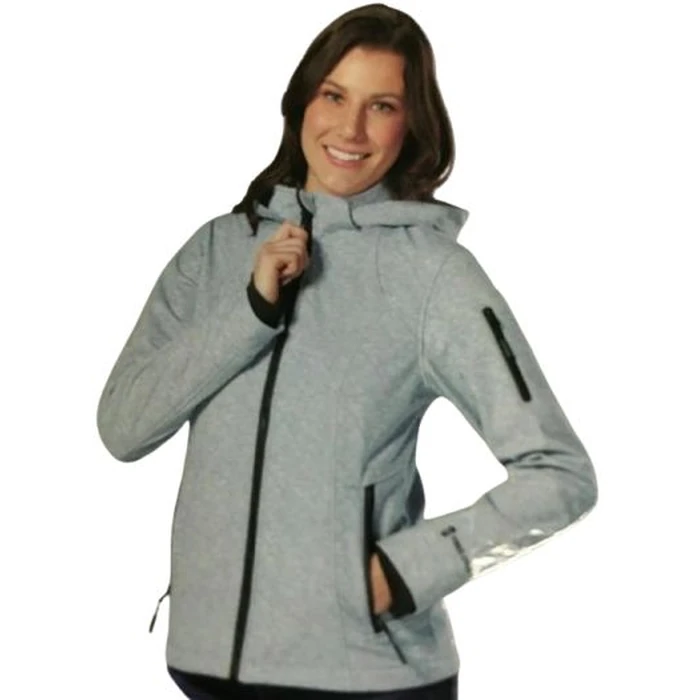 Free Country Super Softshell Women's Hooded Jacket XL - Cool Silver by Free Country - Image 2