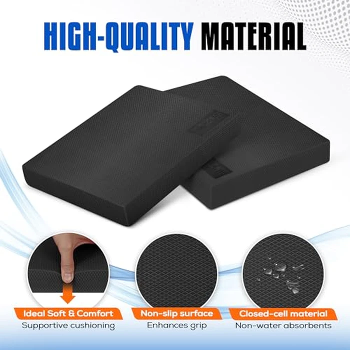 Yes4All Balance Pad, Nonslip TPE Foam Pad with Upgraded Sizes - L, XL, XXL Balance Mat for Fitness, Yoga, Pilates & Stability Training - Multicolor Options - L, Black, Single by Yes4All - Image 3