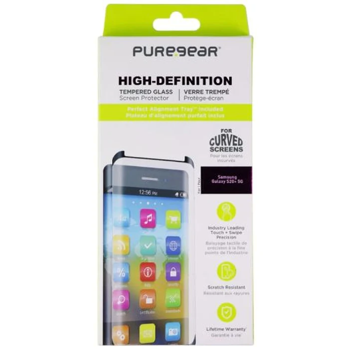 PureGear HD Tempered Glass Screen Protector for Galaxy S20+ (5G) - Clear by PureGear - Refurbished - Brand New condition