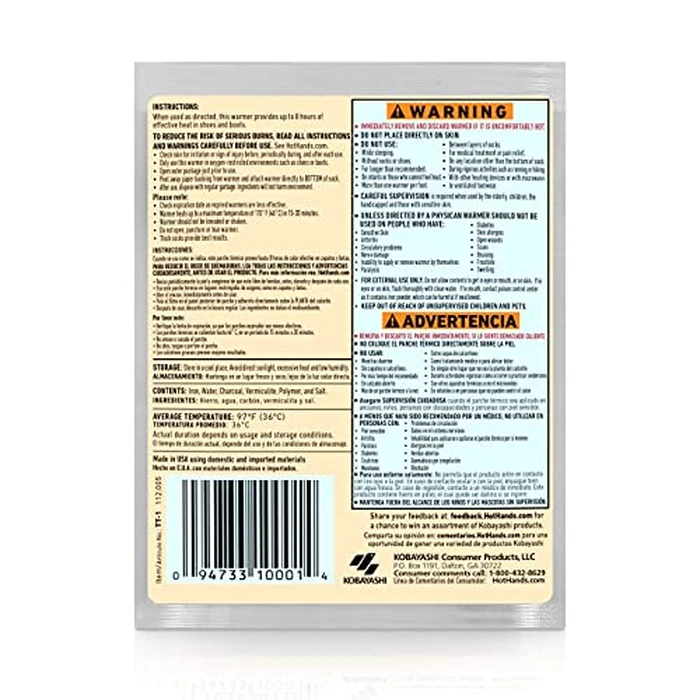 HotHands Toe Warmers - Long Lasting, Odorless, Air Activated - Up to 8 Hours of Heat - 40 Pair by HotHands - Image 4