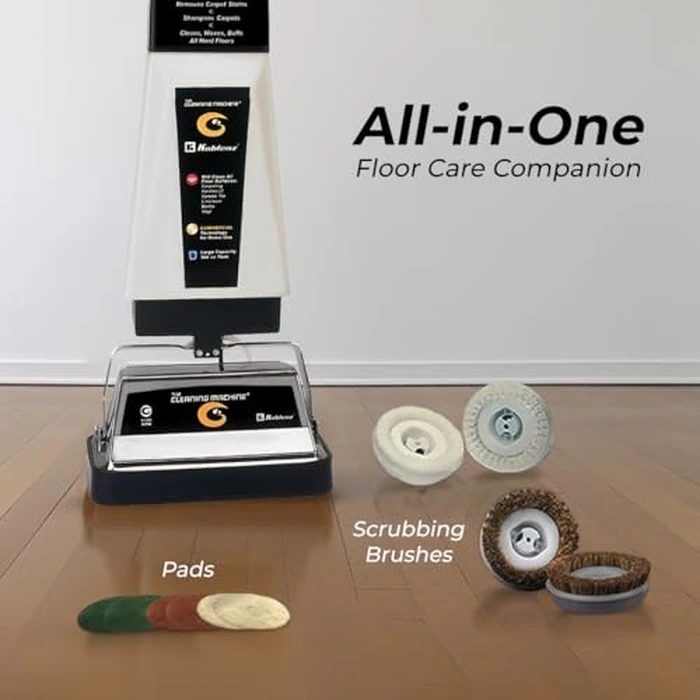 Koblenz P-2600A Carpet Shampooer Machine, 12 in Floor Polisher, Electric Floor Scrubber, 144 oz Tank, Twin Brushes, Scrubbing and Polishing Pads, Commercial Carpet Cleaner, White/Black by Koblenz - Image 4