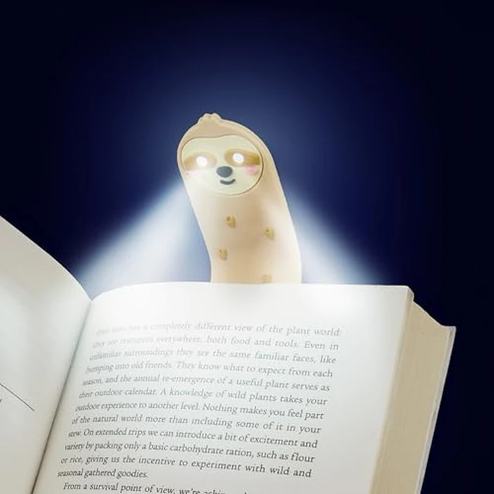 Gift Republic Book Buddy - Sloth Reading Light and Bookmark - Flexible LED Night Light for Reading in Bed - Clip-On Sloth Bookmark for Books - Kids Gift Idea by Gift Republic - Image 2