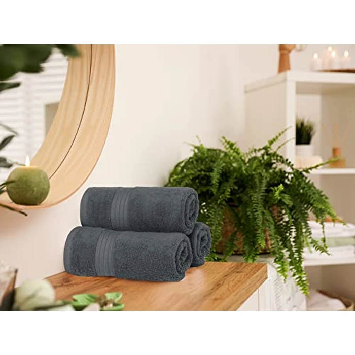 Utopia Towels 6 Piece Premium Hand Towels Set, 16 by 28 inches, 100% Ring Spun Cotton, Lightweight and Highly Absorbent Towels for Bathroom, Travel, Camp, Hotel, and Spa, Grey by Utopia Towels - Image 7