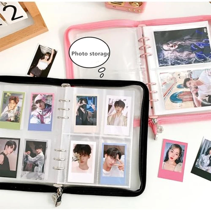 Sticker Storage Organizer Zipper Binder Album Reusable Collecting Book for Adult with Blank Release Paper and Pocket A5 Album for Collecting Sticker (Black) by Zheigaoxea - Image 6