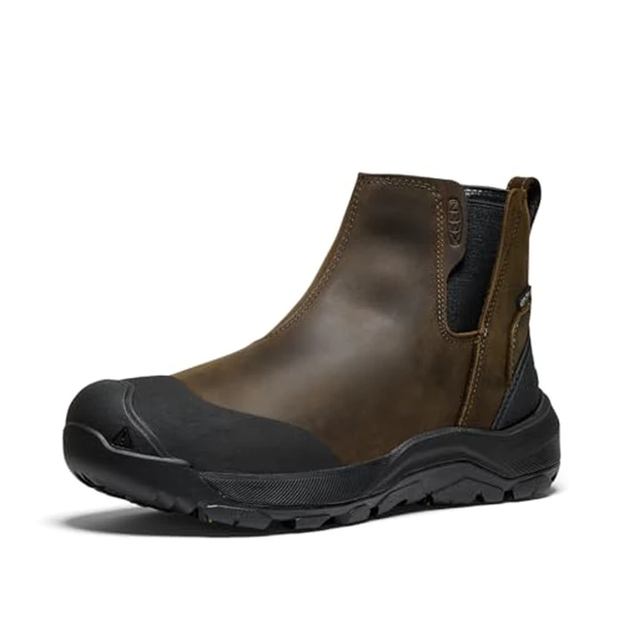 KEEN Men's Revel 4 Chelsea Mid Height Polar Insulated Chelsea Boot, Canteen/Black, 8.5 CA by KEEN - Used - Very Good condition